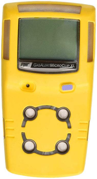 BW MCXL-XWHM-Y-NA GasAlertMicroClip XL 4 Gas Detector, CO, H2S, LEL and O2, Yellow