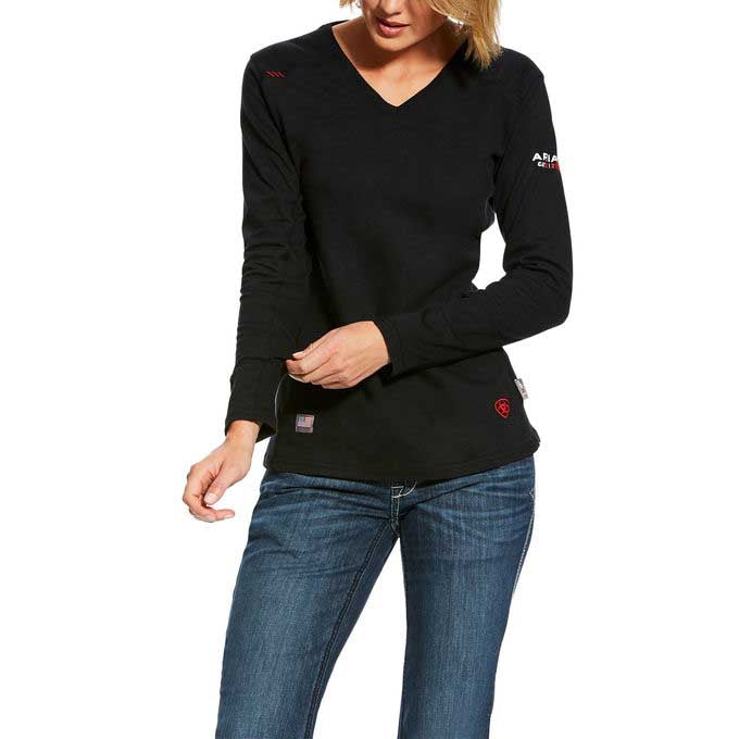 Women's FR AC Crew Top, women's fr clothing, women's frc clothing, women's frc, ladies fr clothing, flame resistant shirt, fr work clothes, fr shirt, flame resistant long sleeved shirt, flame resistant clothes, fr long sleeve