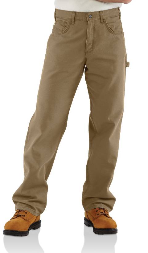 Flame-Resistant Loose Fit, Mid-Weight Canvas Jeans - Golden Khaki